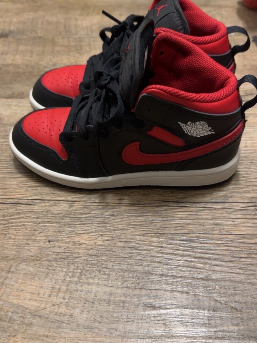 Air Jordan Kids' High-Top Sneakers - Red and Black